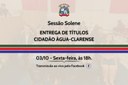Câmara realizará a entrega de “Título de Cidadão Água-clarense” nesta sexta-feira (03)