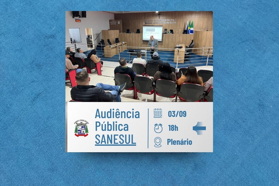 Câmara sedia audiência pública nesta quarta-feira com a Sanesul sobre a falta de Água no município