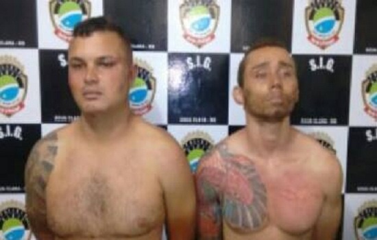 Polícia prende em flagrante dois homens tentando assaltar agência do Banco Bradesco em Água Clara
