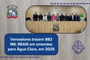 Vereadores de Água Clara já trouxeram R$ 882.000,00 em Emendas Parlamentares para Água Clara em 2025 Vereadores de Água Clara já trouxeram R$ 882.000,00 em Emendas Parlamentares para Água Clara em 2025